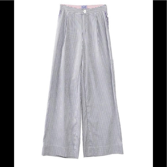 NWT Thierry Colson Striped LouLou Pant Charcoal - Picture 1 of 7